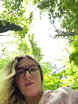 under skirt in forest