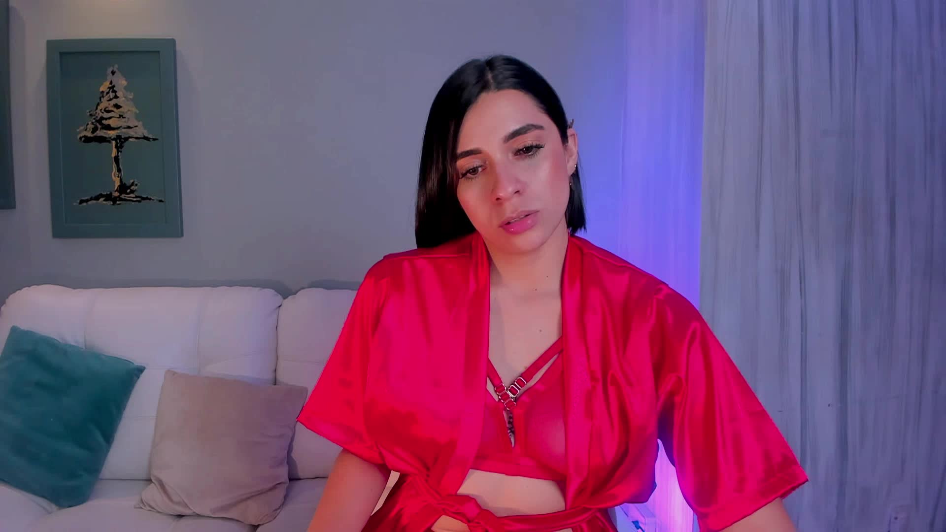 My red lingerie is like my pink and wet pussy