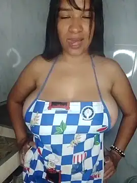 In the laundry room, wet body and vagina with squirt