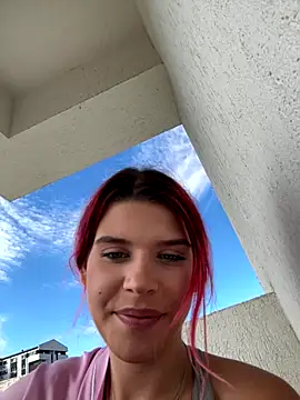 Naked Play on Balcony and in front of windows - video by RiriRoseey cam model