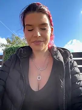 Pussy play at cafe next to people - video by RiriRoseey cam model