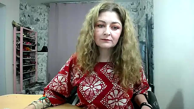 Bottomless In Red On Webcam - video by Helen1974 cam model