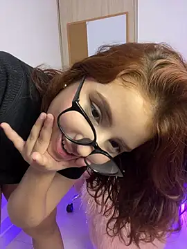 masturbate pussy with dildo + sexy glasses