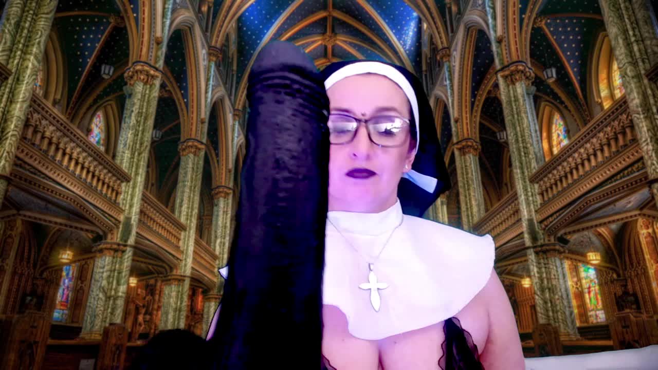 nun in the cathedral sucking her