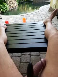 Outside hard cock by my pool - video by theclubist111 cam model