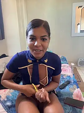 Aeromoça anal - video by Indiazinhax cam model