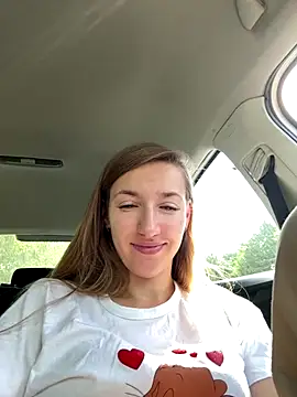 sexy in the car in front of the shop - video by KateRedgar cam model