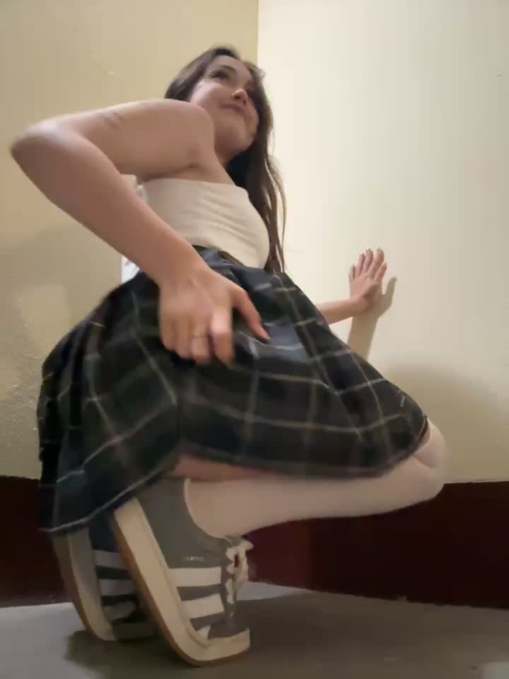 Tease on the hotel floor(pussy play+naked boobs) - video by Peachy_Dream cam model