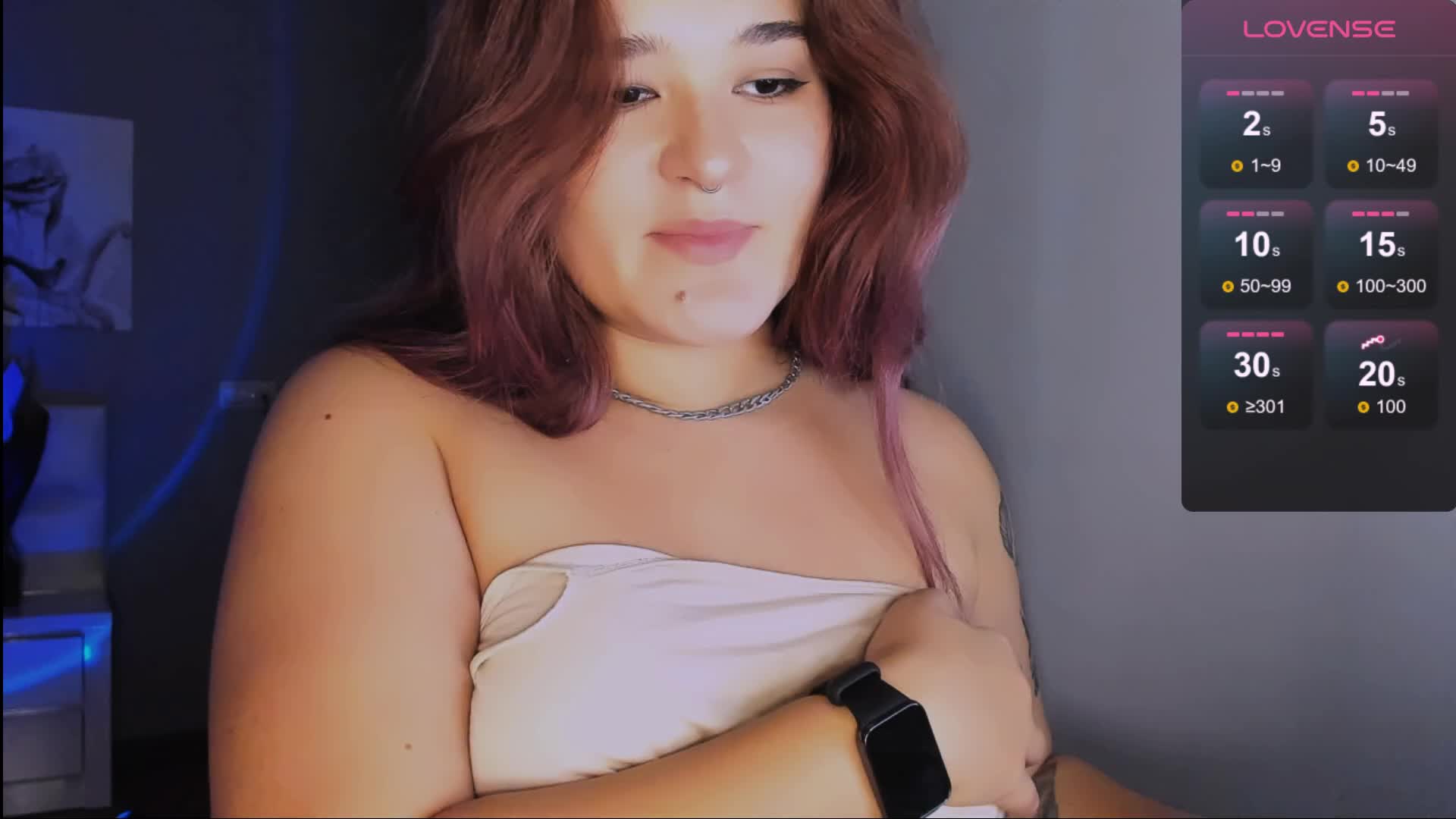 Saliva on boobs - video by naughty_July cam model