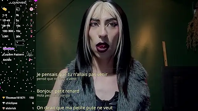 Verbal humiliation in very hot French and cum