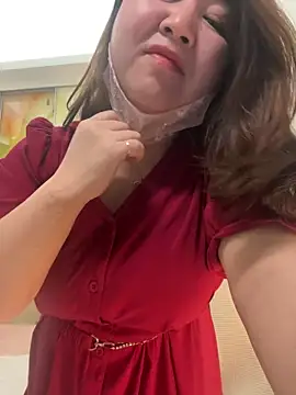 Red dress temptation - video by Angie_88 cam model