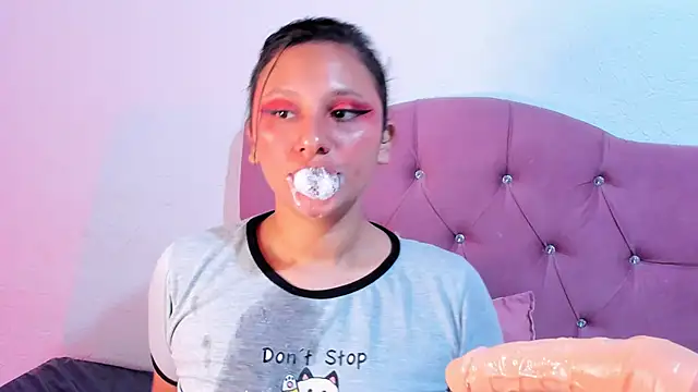 saliva +milk face - video by Mila_nixon02 cam model