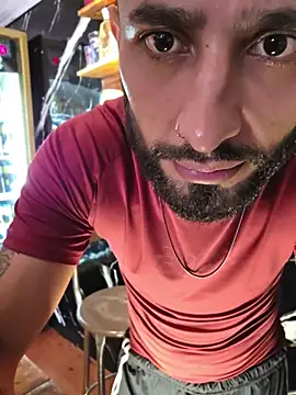 I ride the dildo in the open bar
