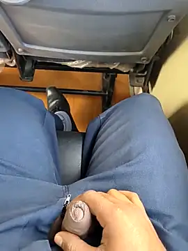Playing with my dick in bus while colleague beside - video by Risky_adventures cam model