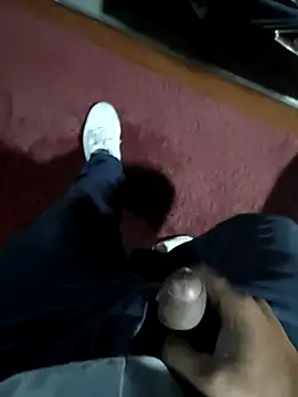 Playing with my cock in between office bus gangways－カメラキャストのRisky_adventuresの動画