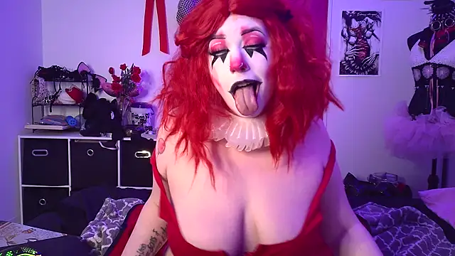 sexy clown tongue tease – video af Twitchtheclownn cam-model