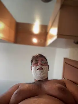 Dad cums while shaving💦🥵👑 - video by SecretlyDD cam model