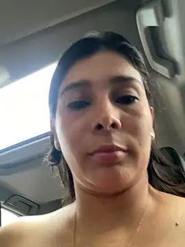 playing with my tits in the car