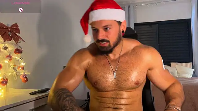 Santa Lucas sexy dance and hard cock
