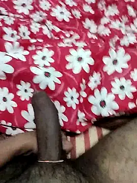 Edging my horsecock while tied my cock with rubbber band