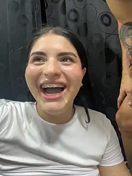 cum on face and bj - video by pareja_curiosa19 cam model