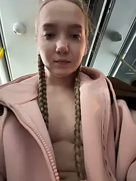 👀cum naked on the bus👀 - part of ticket show - video by bambi_lu cam model