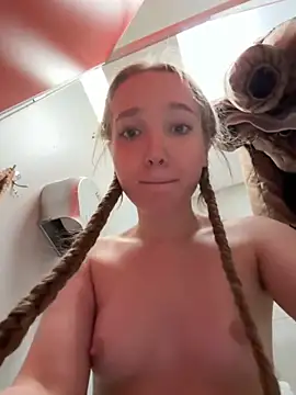 🐝squirt with door open naked in public toilet🐝 - part of ticket show - video by bambi_lu cam model