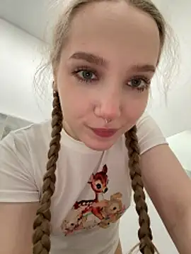 undressing in bathroom + use nora toy inside my pussy for a lot of pleasure - video by bambi_lu cam model
