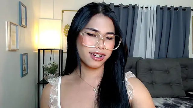 look at this face my cock - video by PrettyBlythes_TS cam model