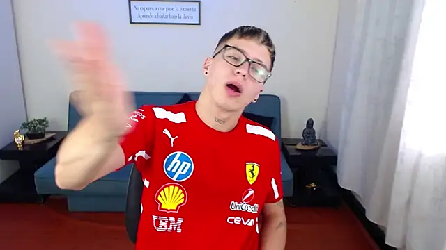 Hard cock and tongue on lips and I open my mouth with a lot of saliva
