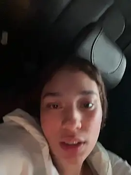 cum in the car - video by lana_rousse01 cam model