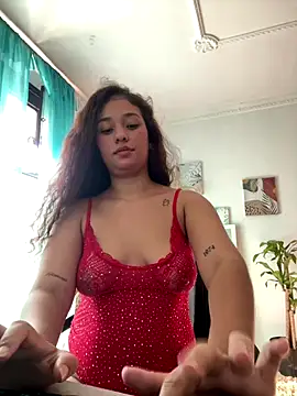 Lana very sexy in red passion - video by lana_rousse01 cam model