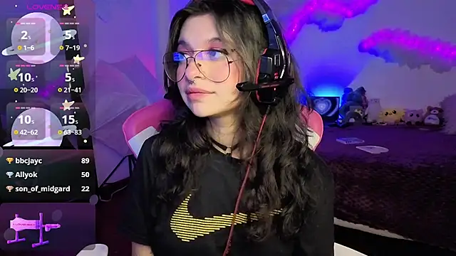 Masturbation with lingerie🖤 - video by larah_uwu cam model