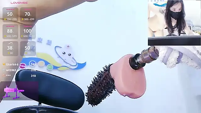 内窥镜看子宫，筷子插入宫颈口。