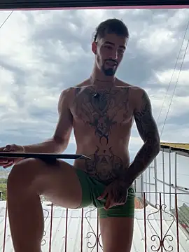 playing on my balcony