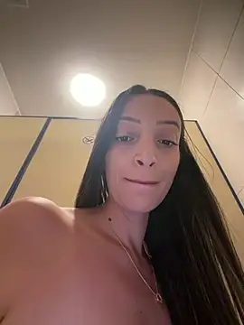 Ride dildo in the floor bathroom public