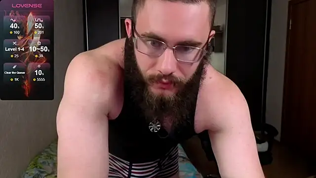 Posing naked in oil