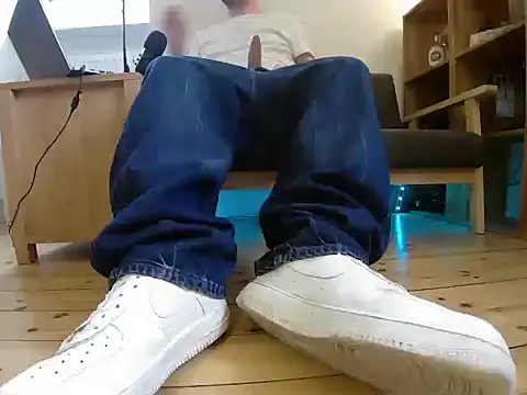 Domination show: I treat you like a dog and you have to lick my sneakers clean. Better be a good boy