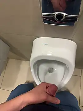 Public wc cumshot at urinal (4) - video by SXkinkyturk cam model