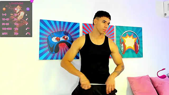 Flexing my cock and showing my ass - video av Santana_maximo cam model