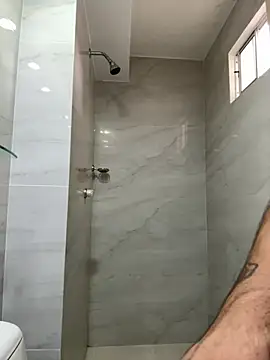 Taking a shower, jerking off and spitting on my nipples