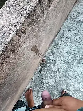Squirt Show on terrace front neighbour - video by Chubby_rockstar cam model