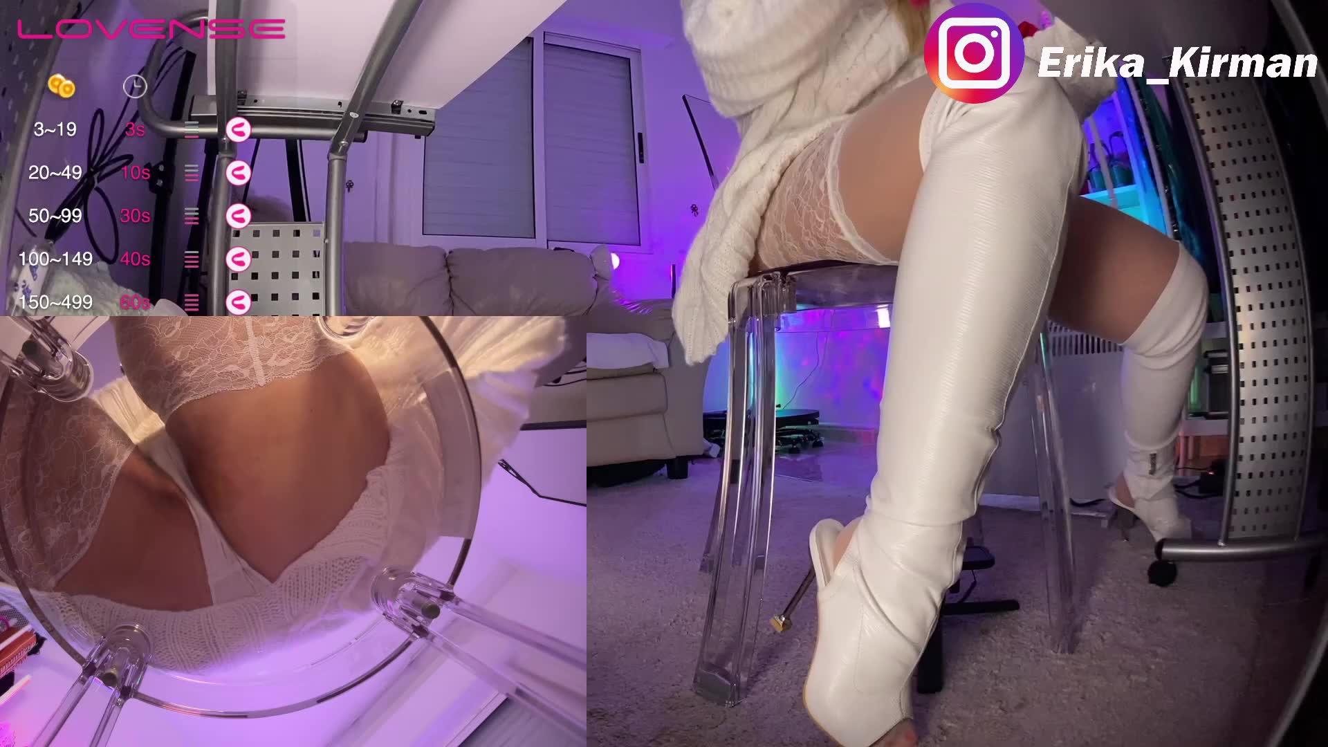 submissive girl with pussy clamps - video Erika_Kirman kameramallilta