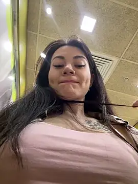 Teasing boobs and pussy under table in cafe - video by Wet__Bunny cam model