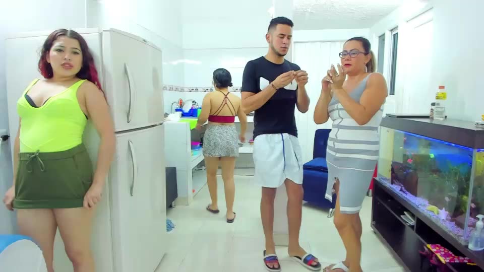 stepdaughter forced stepmom to be fucked