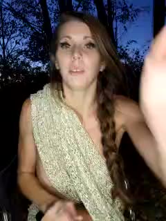 Longest squirt ever outside at twilight (private show)