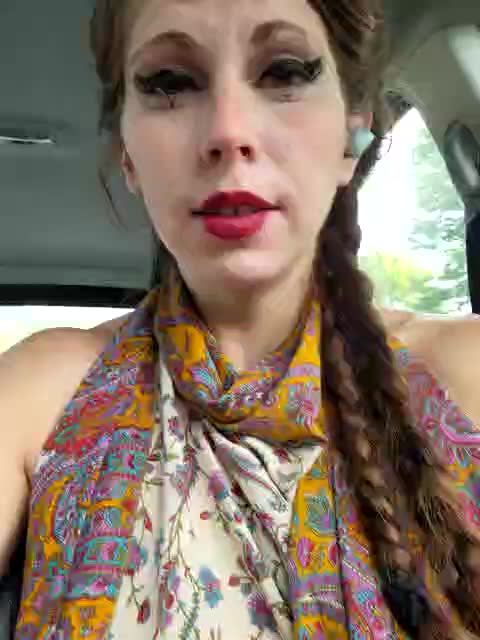 Clear dildo pussy play in the car (Private Show)