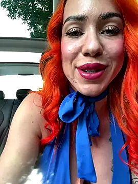 RISKY DILDO ACTION IN CAR - video by Just_Sophia_ cam model