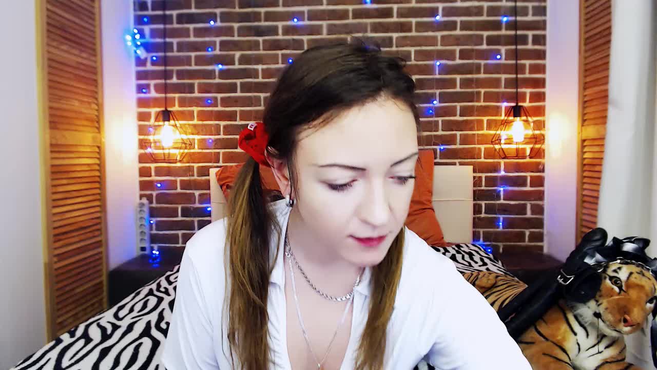 schoolgirl costume, stretch pussy with 2 dildo, 2 lush - video by KattyLuu cam model