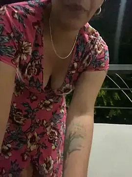 Completely naked hot and wet on the balcony